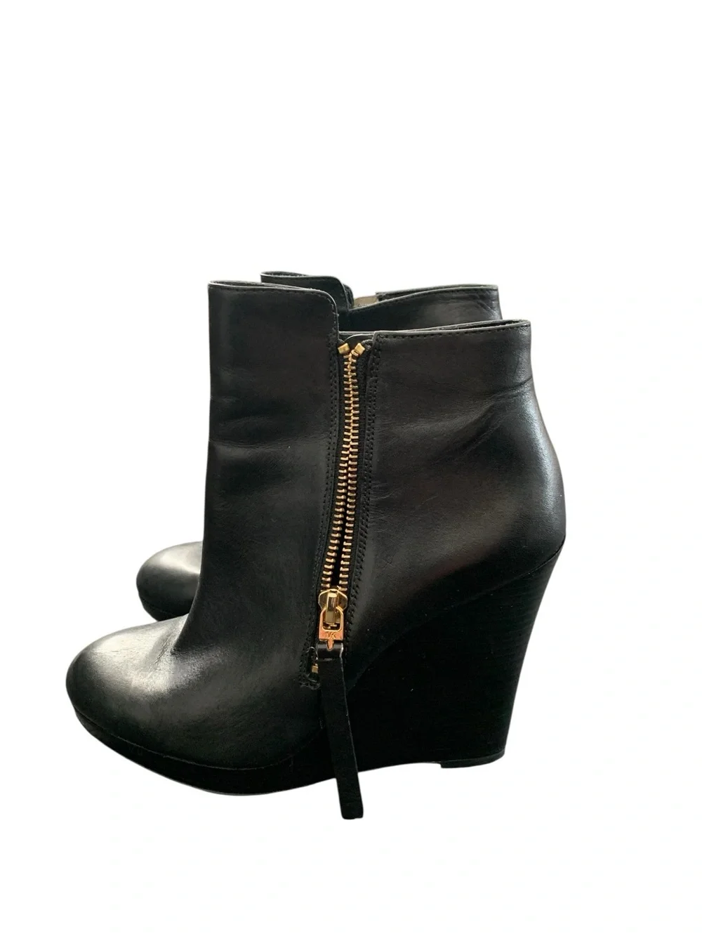 MICHAEL KORS Black Platform Wedge Booties size 7.5
